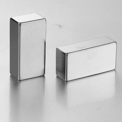 Good price Block 40X40X20mm N52 Neodymium Permanent Magnets Silver Color online